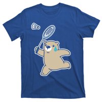 Sweet Bear Playing Badminton Badminton Player Badminton Gift T-Shirt