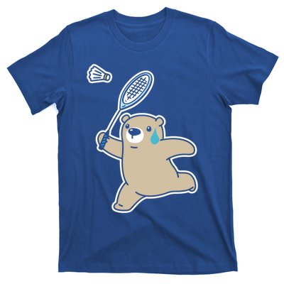 Sweet Bear Playing Badminton Badminton Player Badminton Gift T-Shirt