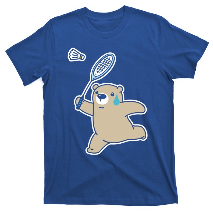 Sweet Bear Playing Badminton Badminton Player Badminton Gift T-Shirt