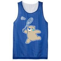 Sweet Bear Playing Badminton Badminton Player Badminton Gift Mesh Reversible Basketball Jersey Tank