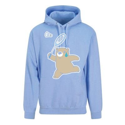 Sweet Bear Playing Badminton Badminton Player Badminton Gift Unisex Surf Hoodie