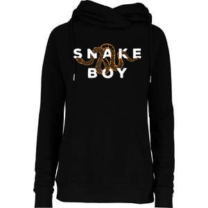 Snake Boy Python Herpetology Snakes Owner Womens Funnel Neck Pullover Hood