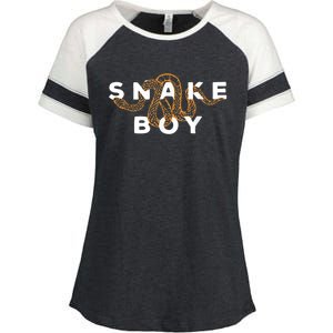 Snake Boy Python Herpetology Snakes Owner Enza Ladies Jersey Colorblock Tee