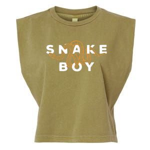 Snake Boy Python Herpetology Snakes Owner Garment-Dyed Women's Muscle Tee