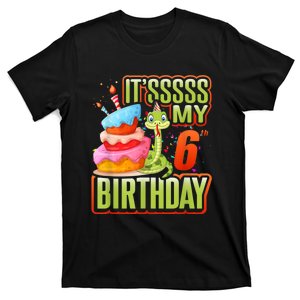 Snake Birthday Party Kids 6th Reptile Supplies Decorations T-Shirt