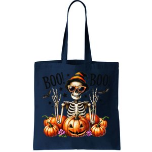 Skeleton Boo Pumpkin Halloween For Halloween Tote Bag