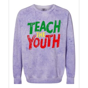 Strong Black Pride Teach The  Power Colorblast Crewneck Sweatshirt