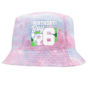 Soccer Birthday Party 6 Year Old Boy 6th Birthday Tie-Dyed Bucket Hat