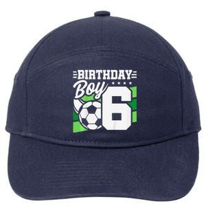 Soccer Birthday Party 6 Year Old Boy 6th Birthday 7-Panel Snapback Hat