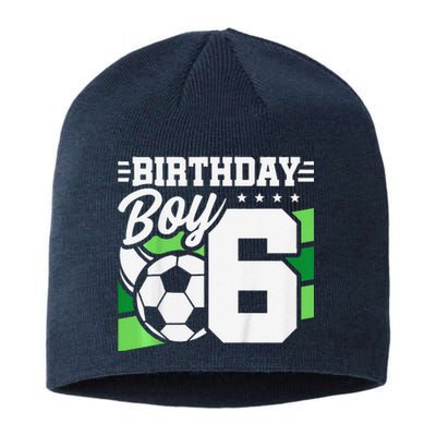 Soccer Birthday Party 6 Year Old Boy 6th Birthday Sustainable Beanie