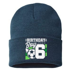 Soccer Birthday Party 6 Year Old Boy 6th Birthday Sustainable Knit Beanie