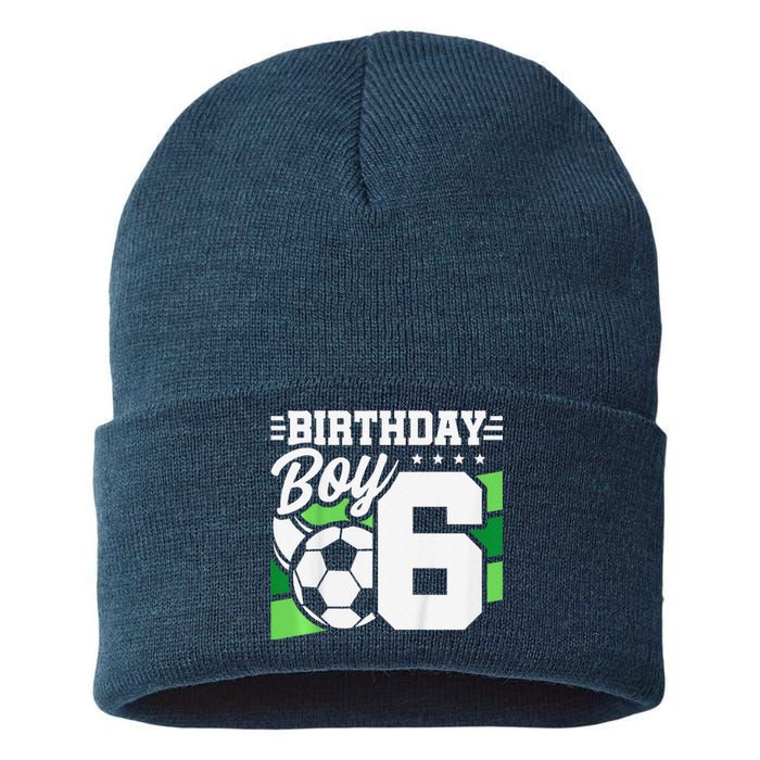 Soccer Birthday Party 6 Year Old Boy 6th Birthday Sustainable Knit Beanie