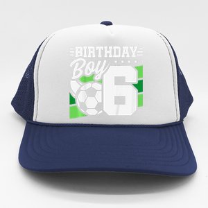 Soccer Birthday Party 6 Year Old Boy 6th Birthday Trucker Hat