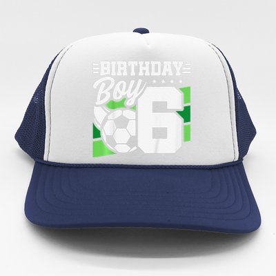 Soccer Birthday Party 6 Year Old Boy 6th Birthday Trucker Hat