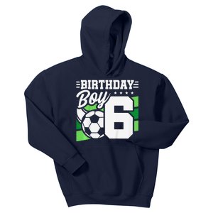 Soccer Birthday Party 6 Year Old Boy 6th Birthday Kids Hoodie