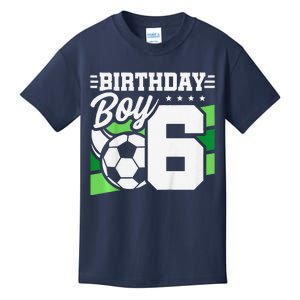 Soccer Birthday Party 6 Year Old Boy 6th Birthday Kids T-Shirt