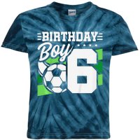 Soccer Birthday Party 6 Year Old Boy 6th Birthday Kids Tie-Dye T-Shirt