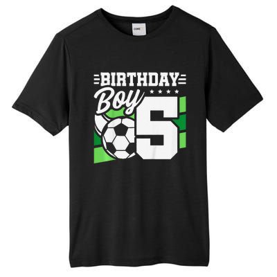 Soccer Birthday Party 5 Year Old Boy 5th Birthday Tall Fusion ChromaSoft Performance T-Shirt