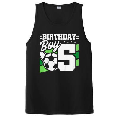 Soccer Birthday Party 5 Year Old Boy 5th Birthday PosiCharge Competitor Tank