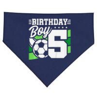 Soccer Birthday Party 5 Year Old Boy 5th Birthday USA-Made Doggie Bandana