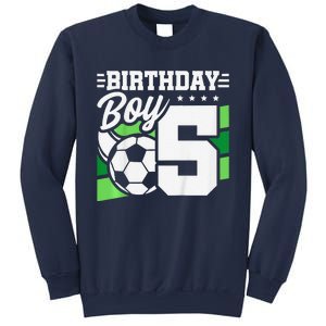 Soccer Birthday Party 5 Year Old Boy 5th Birthday Sweatshirt