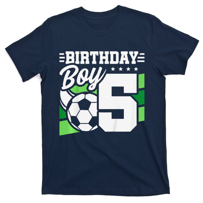 Soccer Birthday Party 5 Year Old Boy 5th Birthday T-Shirt