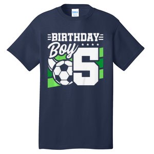 Soccer Birthday Party 5 Year Old Boy 5th Birthday Tall T-Shirt