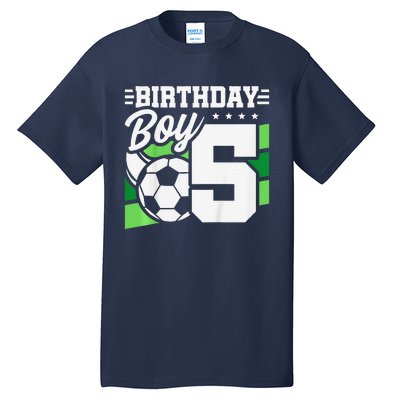 Soccer Birthday Party 5 Year Old Boy 5th Birthday Tall T-Shirt