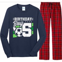 Soccer Birthday Party 5 Year Old Boy 5th Birthday Long Sleeve Pajama Set