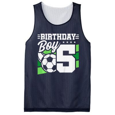 Soccer Birthday Party 5 Year Old Boy 5th Birthday Mesh Reversible Basketball Jersey Tank