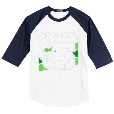 Soccer Birthday Party 5 Year Old Boy 5th Birthday Baseball Sleeve Shirt