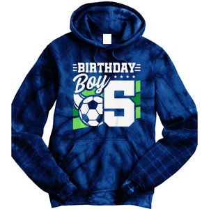 Soccer Birthday Party 5 Year Old Boy 5th Birthday Tie Dye Hoodie