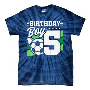 Soccer Birthday Party 5 Year Old Boy 5th Birthday Tie-Dye T-Shirt