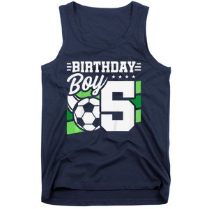 Soccer Birthday Party 5 Year Old Boy 5th Birthday Tank Top