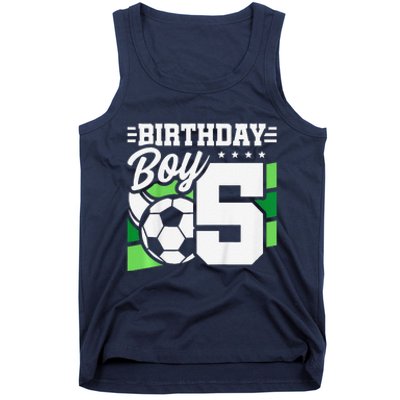 Soccer Birthday Party 5 Year Old Boy 5th Birthday Tank Top