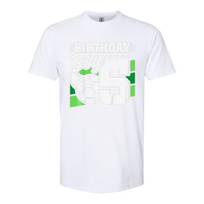 Soccer Birthday Party 5 Year Old Boy 5th Birthday Softstyle CVC T-Shirt