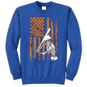 Skeleton Baseball Player Fan Skeleton Halloween Baseball Sweatshirt