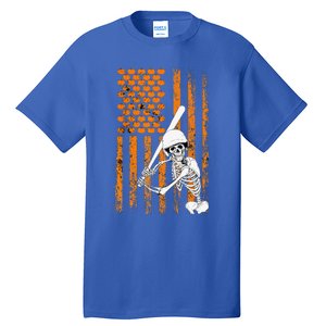 Skeleton Baseball Player Fan Skeleton Halloween Baseball Tall T-Shirt