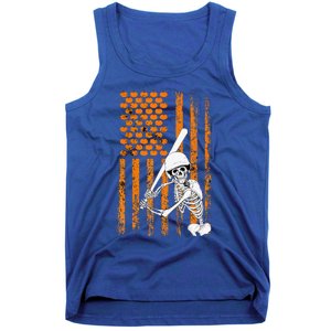 Skeleton Baseball Player Fan Skeleton Halloween Baseball Tank Top