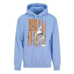 Skeleton Baseball Player Fan Skeleton Halloween Baseball Unisex Surf Hoodie