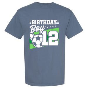 Soccer Birthday Party 12 Year Old Boy 12th Birthday Garment-Dyed Heavyweight T-Shirt