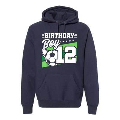 Soccer Birthday Party 12 Year Old Boy 12th Birthday Premium Hoodie