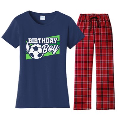 Soccer Birthday Party Birthday Boy Soccer Birthday Women's Flannel Pajama Set