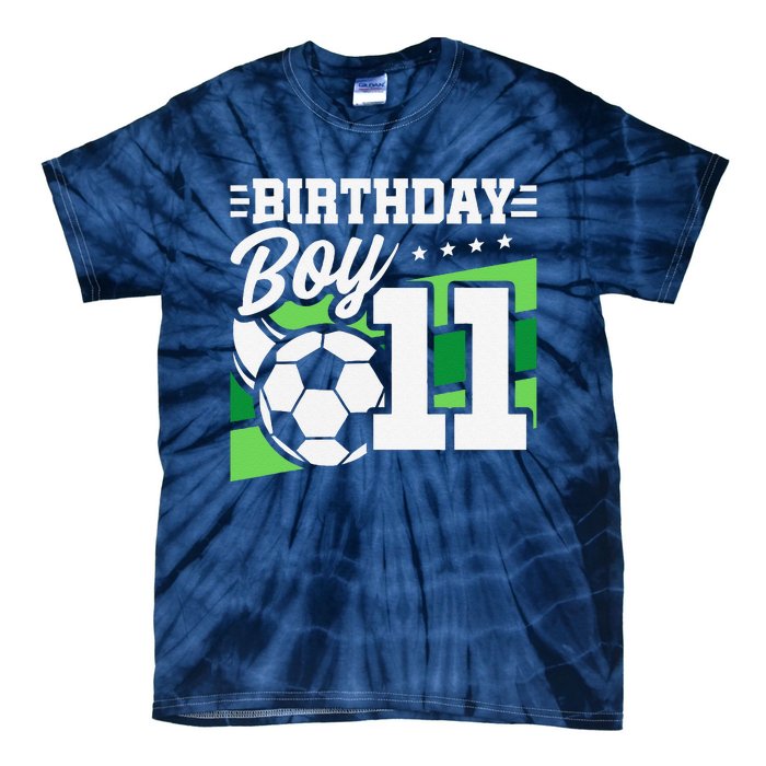 Soccer Birthday Party 11 Year Old Boy 11th Birthday Tie-Dye T-Shirt