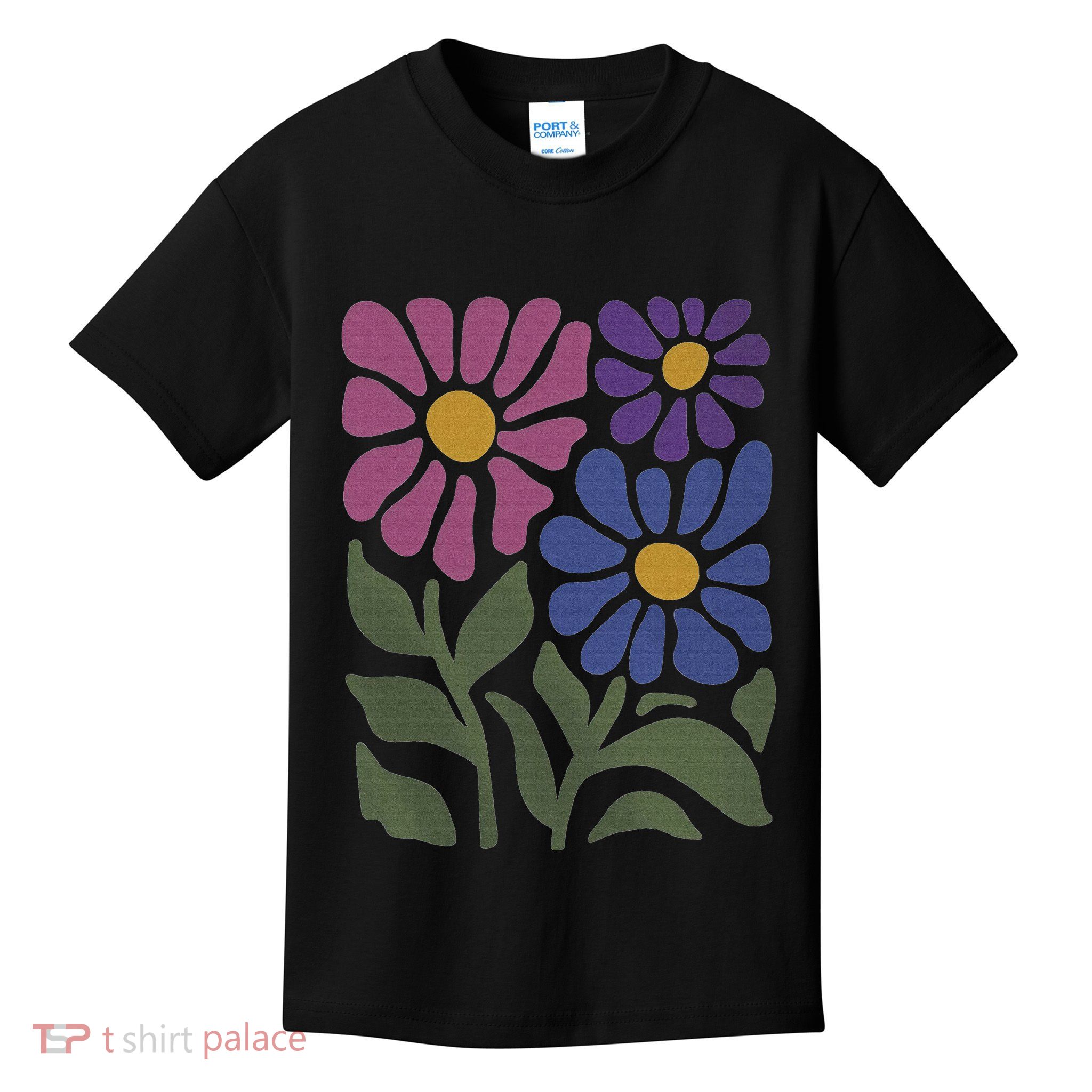 Subtle Bi Pride Bisexual Rainbow Wild Flowers Lgbt Month Kids T-Shirt