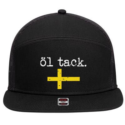 Swedish Beer Please Ol Tack 7 Panel Mesh Trucker Snapback Hat