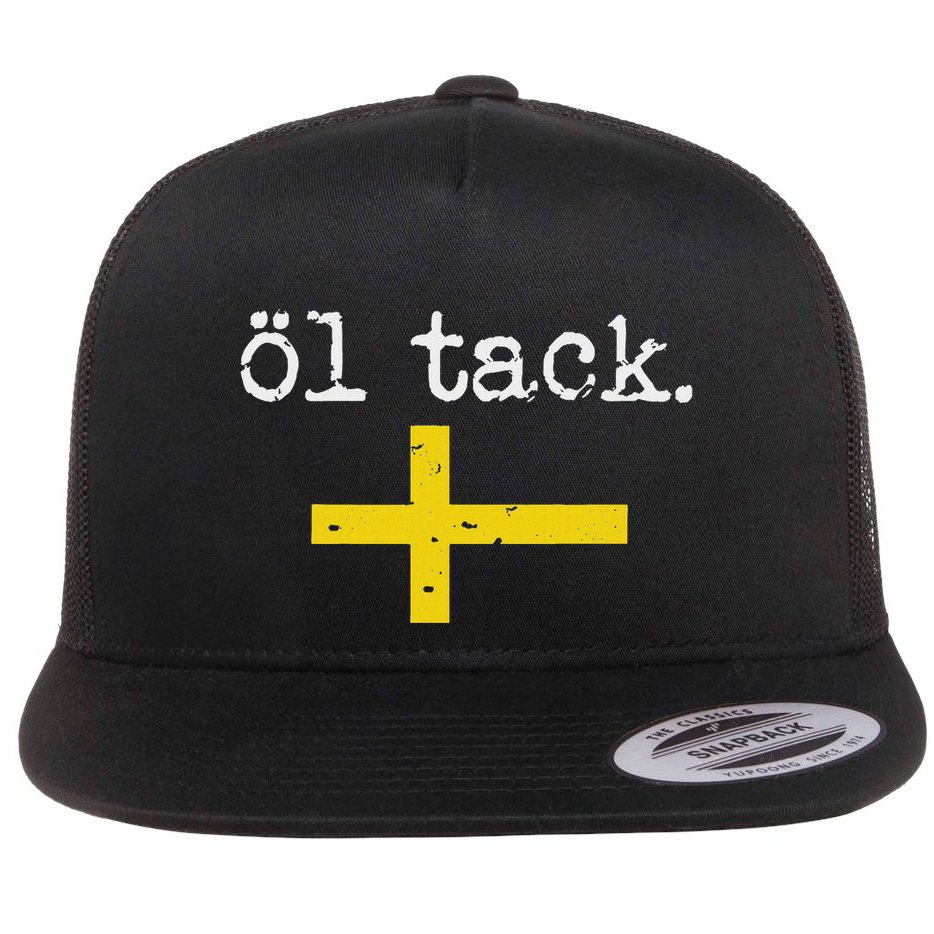 Swedish Beer Please Ol Tack Flat Bill Trucker Hat