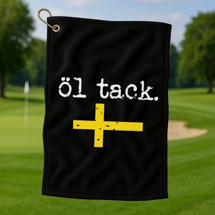 Swedish Beer Please Ol Tack Golf Towel