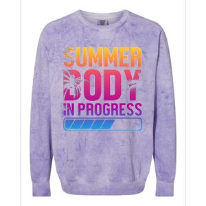 Summer Body Progress Motif Colorblast Crewneck Sweatshirt