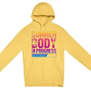 Summer Body Progress Motif Premium Pullover Hoodie